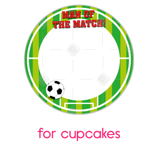 Football Man of the Match frame - cupcake