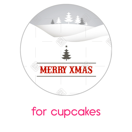 Snowy topper - cupcake
