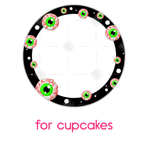 Eyeballs frame - cupcake